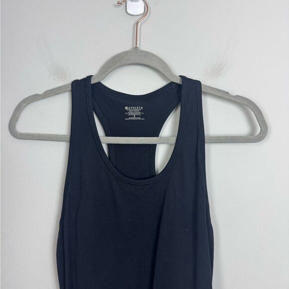 ATHLETA | Black Ruched Racerback Seamless Tank Top Women’s Size Small - Picture 4 of 9